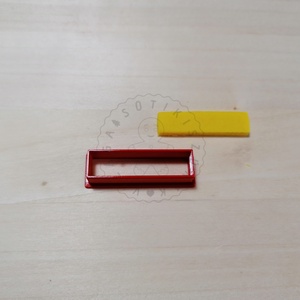 Téglalap alakú (40x10mm) süthető gyurma kiszúrók - polymerclay, kiszúró, kellék, Otthon & Életmód, Konyhafelszerelés, tálalás, Sütikiszúró, Sütés, főzés, Mindenmás, Ékszerkészítés, MESKA