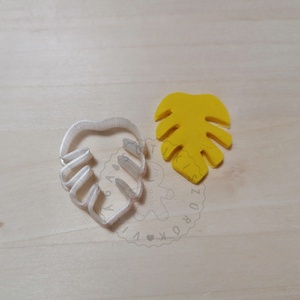 Monstera levél süthető gyurma kiszúrók - polymerclay, kiszúró, kellék - otthon & életmód - konyhafelszerelés, tálalás - sütés, főzés - sütikiszúró - Meska.hu