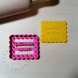 Szeretünk mama felitatos süteménykiszúró forma, sütipecsét. Sütikiszúró. Linzer, mézeskalács, keksz kiszúró - Meska.hu