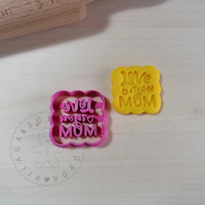 Love you Mom felitatos, anyák napi süteménykiszúró forma, sütipecsét. Sütikiszúró. Linzer, mézeskalács, keksz kiszúró, Otthon & Életmód, Konyhafelszerelés, tálalás, Sütikiszúró, Sütés, főzés, Mindenmás, MESKA