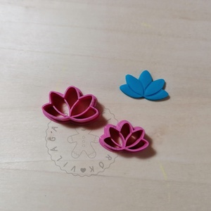 Lótusz virág 5 szirommal süthető gyurma kiszúrók - polymerclay, kiszúró, kellék, Otthon & Életmód, Konyhafelszerelés, tálalás, Sütés, főzés, Sütikiszúró, Mindenmás, Ékszerkészítés, MESKA