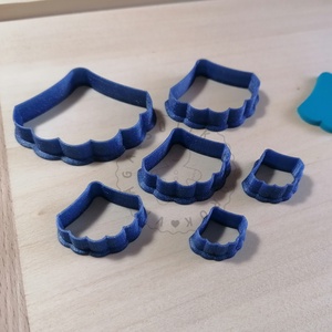 Kagyló alakú levél süthető gyurma kiszúrók (6db) - polymerclay, kiszúró, kellék - otthon & életmód - konyhafelszerelés, tálalás - sütés, főzés - sütikiszúró - Meska.hu