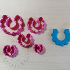 Virág szelet süthető gyurma kiszúrók (5db) - polymerclay, kiszúró, kellék - otthon & életmód - konyhafelszerelés, tálalás - sütés, főzés - sütikiszúró - Meska.hu