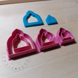 Marokkói boltív ablak süthető gyurma kiszúrók (3db) - polymerclay, kiszúró, kellék - otthon & életmód - konyhafelszerelés, tálalás - sütés, főzés - sütikiszúró - Meska.hu
