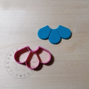 3 virágszirom süthető gyurma kiszúrók (4db) - polymerclay, kiszúró, kellék - otthon & életmód - konyhafelszerelés, tálalás - sütés, főzés - sütikiszúró - Meska.hu