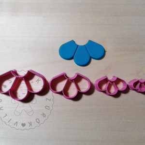 3 virágszirom süthető gyurma kiszúrók (4db) - polymerclay, kiszúró, kellék, Otthon & Lakás, Konyhafelszerelés, tálalás, Sütikiszúró, Sütés, főzés, Mindenmás, Ékszerkészítés, Meska