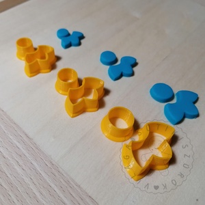 3 szirom és kör süthető gyurma kiszúrók (6 db) - polymerclay, kiszúró, kellék - otthon & életmód - konyhafelszerelés, tálalás - sütés, főzés - sütikiszúró - Meska.hu