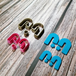 U alak nem egyenlő szárral, virággal (3 részes) süthető gyurma kiszúrók - polymerclay, kiszúró, kellék - otthon & életmód - konyhafelszerelés, tálalás - sütés, főzés - sütikiszúró - Meska.hu