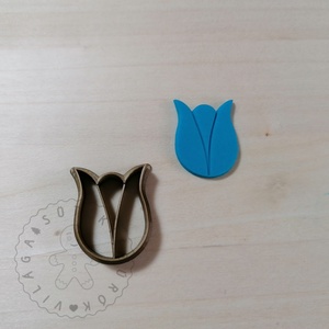 Tulipán virág alakú süthető gyurma kiszúrók (3db) - polymerclay, kiszúró, kellék - otthon & életmód - konyhafelszerelés, tálalás - sütés, főzés - sütikiszúró - Meska.hu