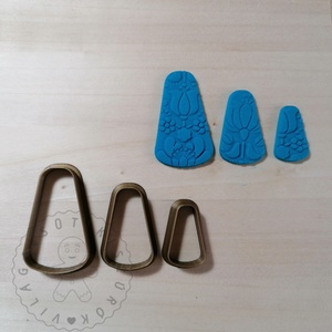 Lekerekített trapéz alakú süthető gyurma kiszúrók (3db) - polymerclay, kiszúró, kellék, Otthon & Életmód, Konyhafelszerelés, tálalás, Sütikiszúró, Sütés, főzés, Mindenmás, Ékszerkészítés, MESKA