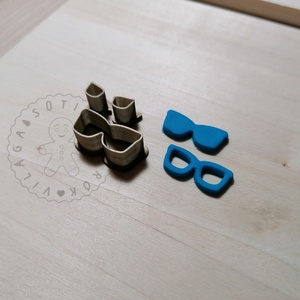 Napszemüveg / szemüveg alakú süthető gyurma kiszúrók - polymerclay, kiszúró, kellék - otthon & életmód - konyhafelszerelés, tálalás - sütés, főzés - sütikiszúró - Meska.hu