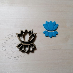2 részes lótusz alakú süthető gyurma kiszúrók (2 db) - polymerclay, kiszúró, kellék - otthon & életmód - konyhafelszerelés, tálalás - sütés, főzés - sütikiszúró - Meska.hu