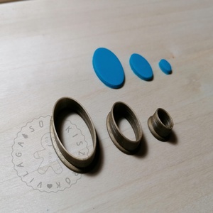 Ovális alakú süthető gyurma kiszúrók (3db) - polymerclay, kiszúró, kellék - otthon & életmód - konyhafelszerelés, tálalás - sütés, főzés - sütikiszúró - Meska.hu