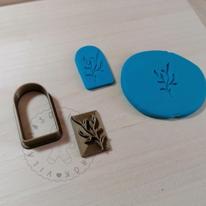 Levél 01 süthető gyurma PECSÉT - polymerclay, kiszúró, pecsét, kellék - otthon & életmód - konyhafelszerelés, tálalás - sütés, főzés - sütikiszúró - Meska.hu