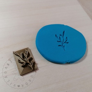 Levél 01 süthető gyurma PECSÉT - polymerclay, kiszúró, pecsét, kellék - otthon & életmód - konyhafelszerelés, tálalás - sütés, főzés - sütikiszúró - Meska.hu