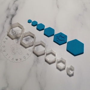 Hexagon alakú süthető gyurma kiszúrók - polymerclay, kiszúró, kellék - Meska.hu