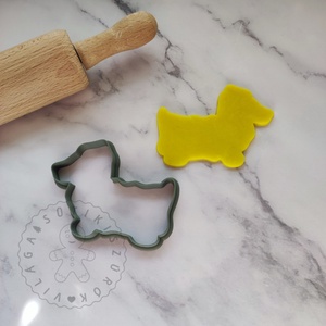 Kutyus izzókkal körvonal - süteménykiszúró forma, sütipecsét. Linzer, mézeskalács, keksz kiszúró, Otthon & Életmód, Konyhafelszerelés, tálalás, Sütés, főzés, Sütikiszúró, Mindenmás, Mézeskalácssütés, MESKA