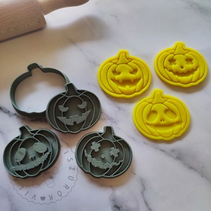Halloween tök 3+1 - süteménykiszúró forma, sütipecsét. Linzer, mézeskalács, keksz kiszúró, Otthon & Életmód, Konyhafelszerelés, tálalás, Sütés, főzés, Sütikiszúró, Mindenmás, Mézeskalácssütés, MESKA