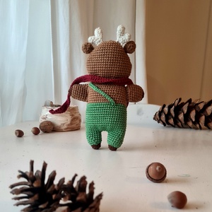 Páfrány, horgolt öltöztethető szarvas - játék & sport - plüssállat & játékfigura - más figura - Meska.hu