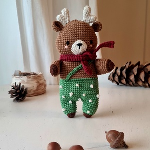 Páfrány, horgolt öltöztethető szarvas - játék & sport - plüssállat & játékfigura - más figura - Meska.hu