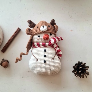 Borsi, horgolt öltöztethető hóember, Játék & Sport, Plüssállat & Játékfigura, Más figura, Baba-és bábkészítés, Horgolás, MESKA