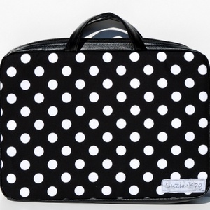 Gwnyke rendelése-Fekete-fehér pöttyös laptop táska -  - Meska.hu