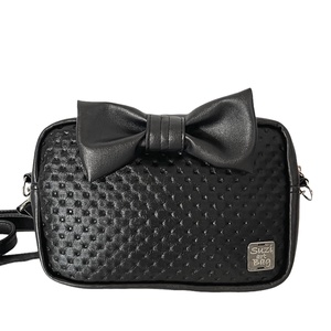 Fekete masnis crossbody táska  - táska & tok - kézitáska & válltáska - vállon átvethető táska - Meska.hu