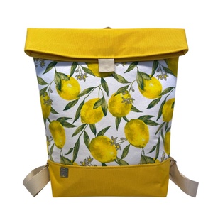 SuziartBag Sárga citromos nagyméretű hátizsák - Meska.hu