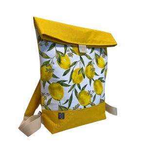 SuziartBag Sárga citromos nagyméretű hátizsák - táska & tok - kézitáska & válltáska - válltáska - Meska.hu
