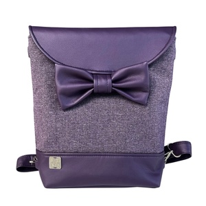 Lila szövetes masnis, kisméretű 2in1 hátizsák, Táska & Tok, Kézitáska & válltáska, Válltáska, Varrás, MESKA