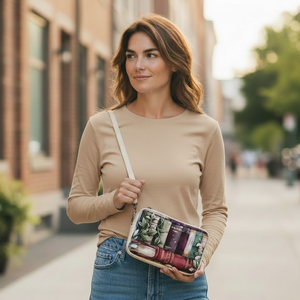 Drapp könyves crossbody táska - táska & tok - kézitáska & válltáska - válltáska - Meska.hu