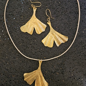 Ginkgo szett, Ékszer, Ékszerszett, Ékszerkészítés, Fémmegmunkálás, MESKA
