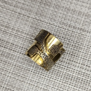 Négyzetes-leveles széles gyűrű, Ékszer, Gyűrű, Statement gyűrű, Ékszerkészítés, Ötvös, MESKA