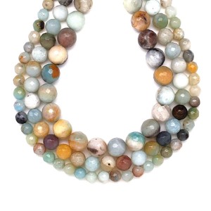 Amazonit kínai fazettált golyó 6mm  ékszerkészítő alapanyag (füzér), Kellékek & szerszámok, Ásvány alapanyag, Ásványfüzér, , MESKA