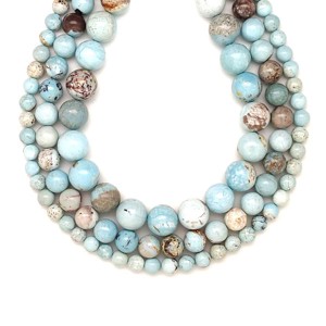 Opál kék golyó 8mm  ékszerkészítő alapanyag (füzér), Kellékek & szerszámok, Ásvány alapanyag, Ásványfüzér, , MESKA