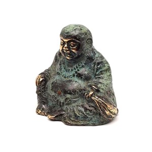 Réz figura nevető Buddha antik 5cm - Meska.hu