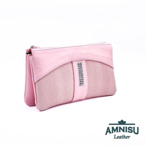 Rózsaszín - nyomott mintás egyenes swarovski köves női pénztárca G4020-4021, , , MESKA