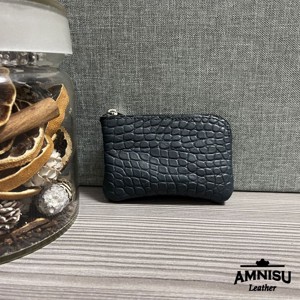 Sötétzöld krokkómintás egy cipzáras kulcstartó A7006, Táska & Tok, Kulcstartó & Táskadísz, Kulcstartó, , MESKA