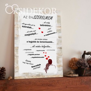 SZERELMESEN Ajándék tábla, Otthon & Életmód, Dekoráció, Kép & Falikép, Táblakép, , MESKA