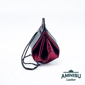 Fekete - metál bordó bőr 2in1 szütyő és kockatálca M8031-5006 - játék & sport - szerepjáték - Meska.hu