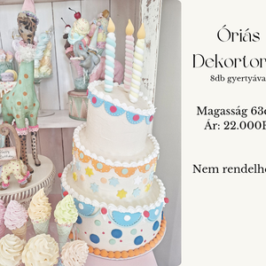 Óriás dekortorta - Meska.hu