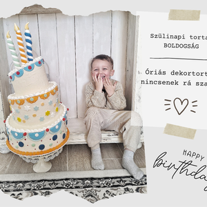Óriás dekortorta - esküvő - dekoráció - asztaldísz - Meska.hu