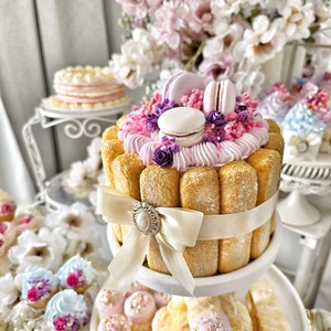 Charlotte dekortorta, Otthon & Életmód, Dekoráció, Asztal és polc dekoráció, Asztaldísz, Mindenmás, MESKA