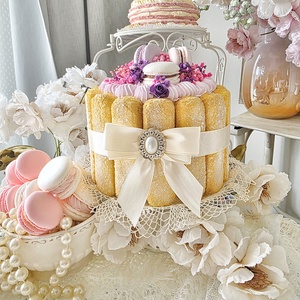 Charlotte dekortorta - otthon & életmód - dekoráció - asztal és polc dekoráció - asztaldísz - Meska.hu