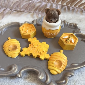 Mézes csomag mackóval, Kellékek & szerszámok, Díszíthető tárgyak, Kerámia, Gipszöntés, Festett tárgyak, MESKA