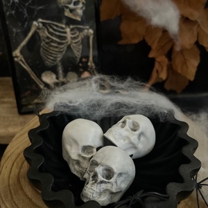 3D koponyák - nagy, Kellékek & szerszámok, Díszíthető tárgyak, Kerámia, Gipszöntés, Festett tárgyak, MESKA