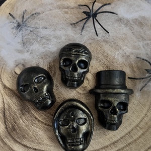 Vidám koponyák, Kellékek & szerszámok, Díszíthető tárgyak, Kerámia, Gipszöntés, Festett tárgyak, MESKA