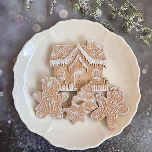 Mézeskalács házikó és lakói, Kellékek & szerszámok, Díszíthető tárgyak, Kerámia, Gipszöntés, Festett tárgyak, MESKA