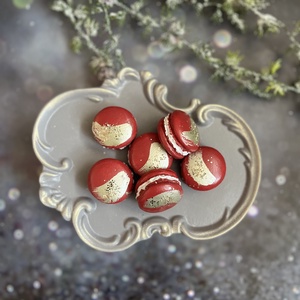 Macaron - piros, Kellékek & szerszámok, Díszíthető tárgyak, Kerámia, Gipszöntés, Festett tárgyak, MESKA