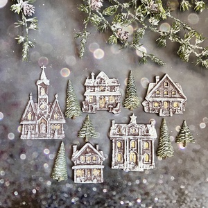 Karácsonyi falu - kellékek & szerszámok - díszíthető tárgyak - kerámia - Meska.hu